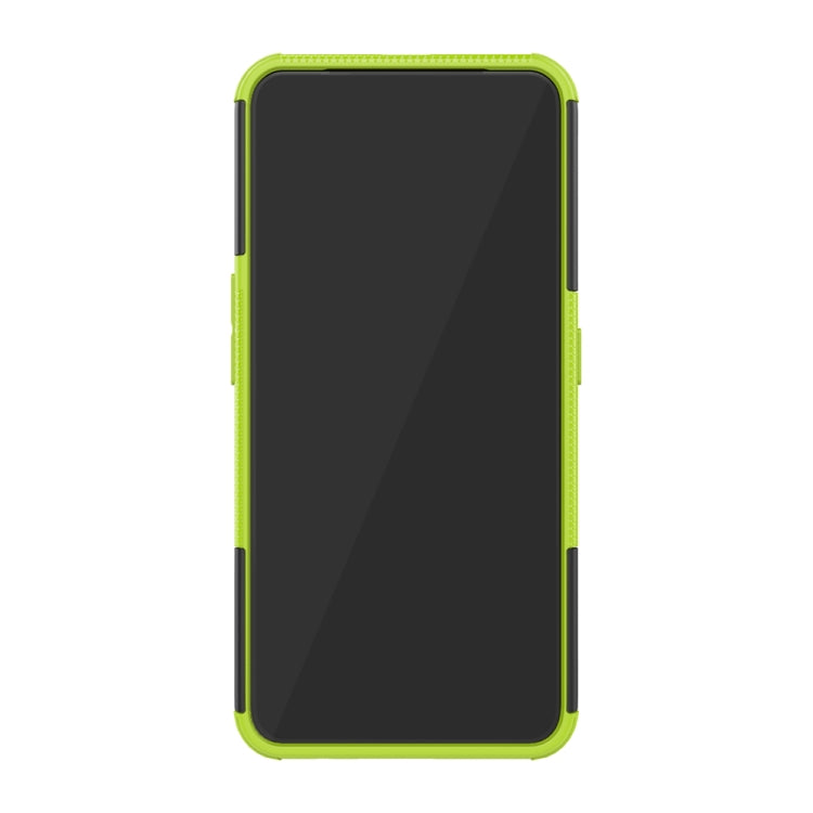 Shockproof  PC + TPU Tire Pattern Case for OPPO F11 Pro, with Holder