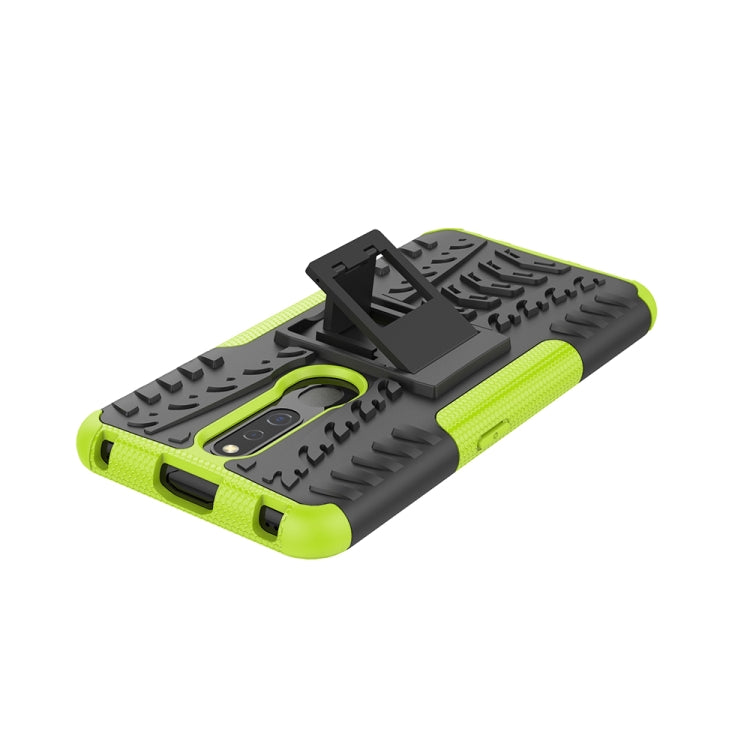 Shockproof  PC + TPU Tire Pattern Case for OPPO F11 Pro, with Holder