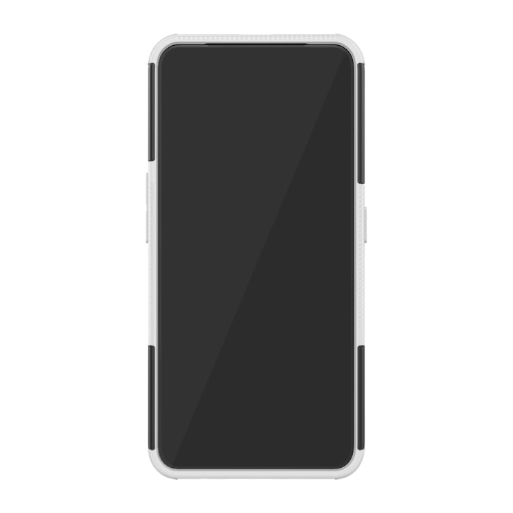 Shockproof  PC + TPU Tire Pattern Case for OPPO F11 Pro, with Holder