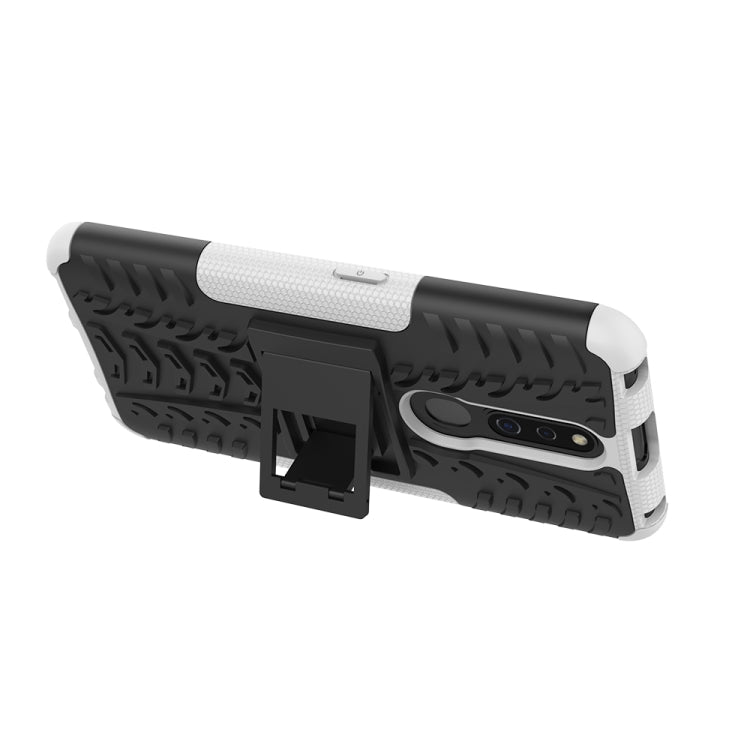 Shockproof  PC + TPU Tire Pattern Case for OPPO F11 Pro, with Holder