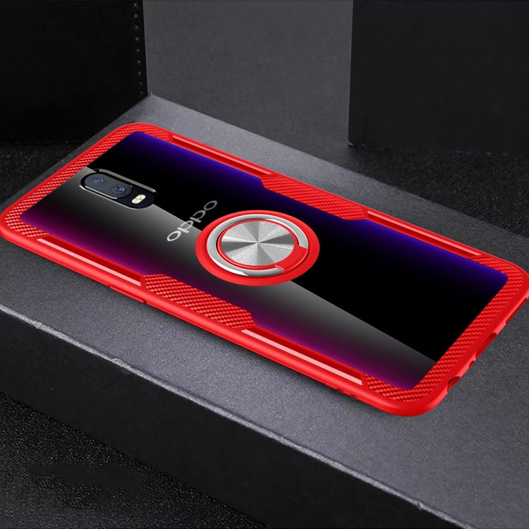 Scratchproof TPU + Acrylic Ring Bracket Protective Case for OPPO R17