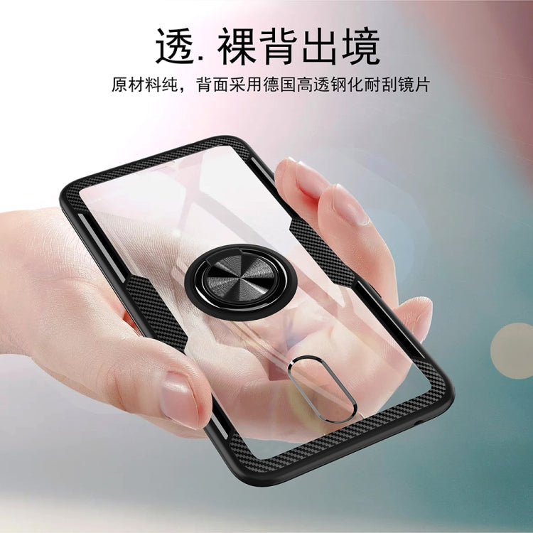Scratchproof TPU + Acrylic Ring Bracket Protective Case for OPPO R17