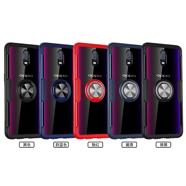 Scratchproof TPU + Acrylic Ring Bracket Protective Case for OPPO R17