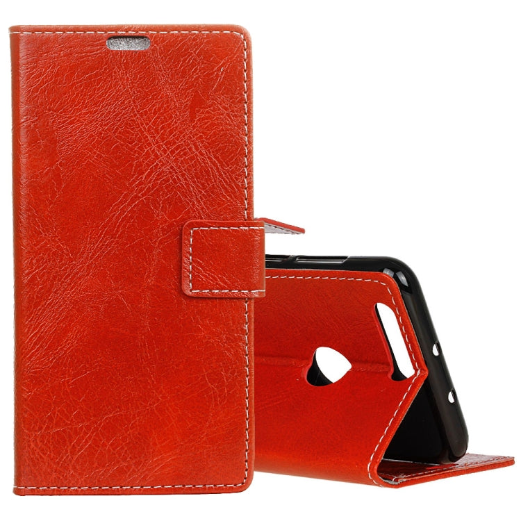 Retro Crazy Horse Texture Horizontal Flip Leather Case for OPPO A7 / AX7, with Holder & Card Slots & Photo Frame