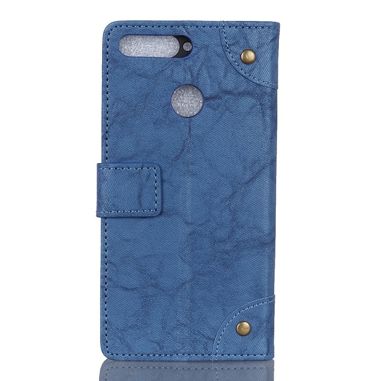 Copper Buckle Retro Crazy Horse Texture Horizontal Flip Leather Case for OPPO A7 / AX7, with Holder & Card Slots & Wallet