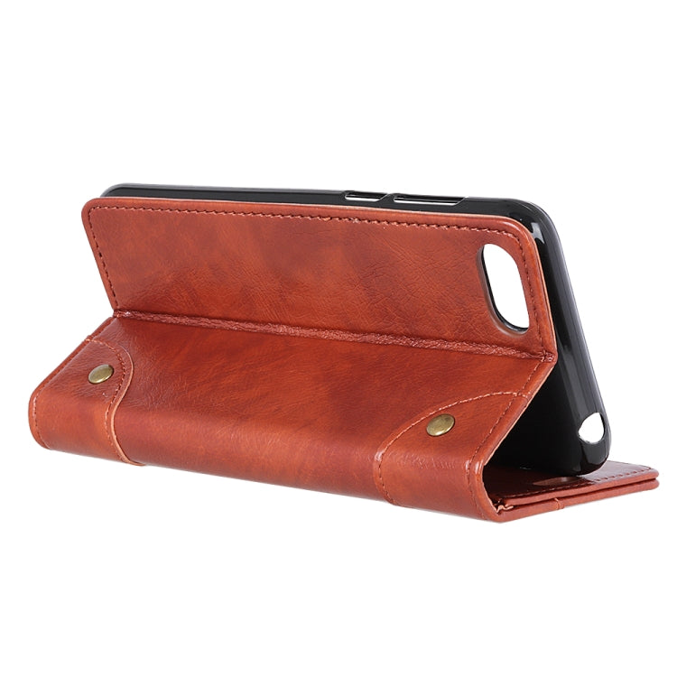 Copper Buckle Nappa Texture Horizontal Flip Leather Case for OPPO K1, with Holder & Card Slots & Wallet