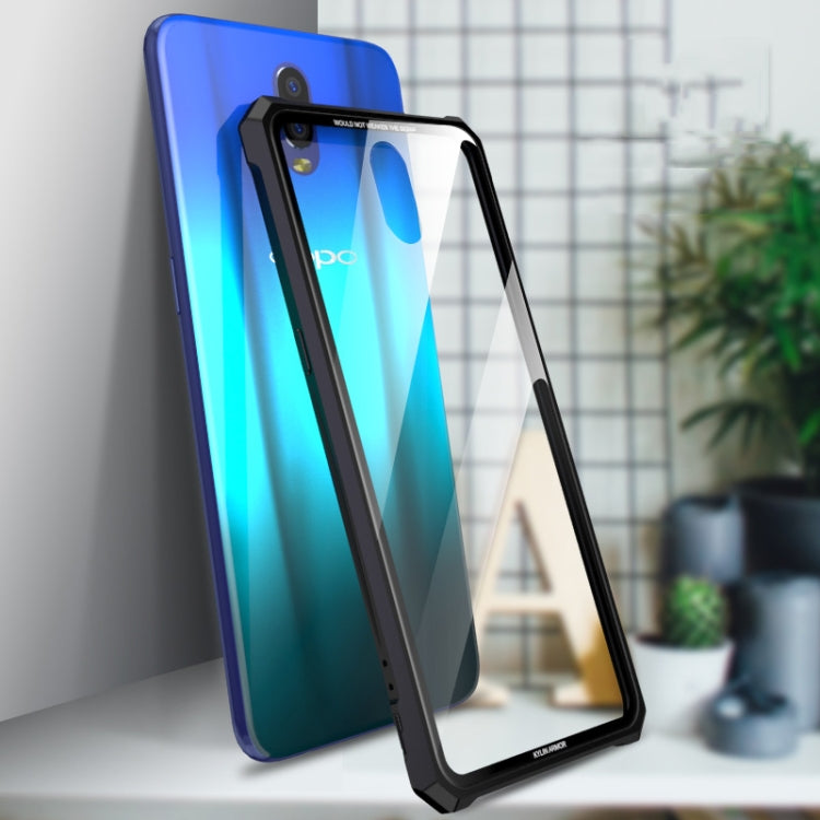 Buckle Series Metal Frame + Tempered Glass Cover Case for OPPO R17 Pro