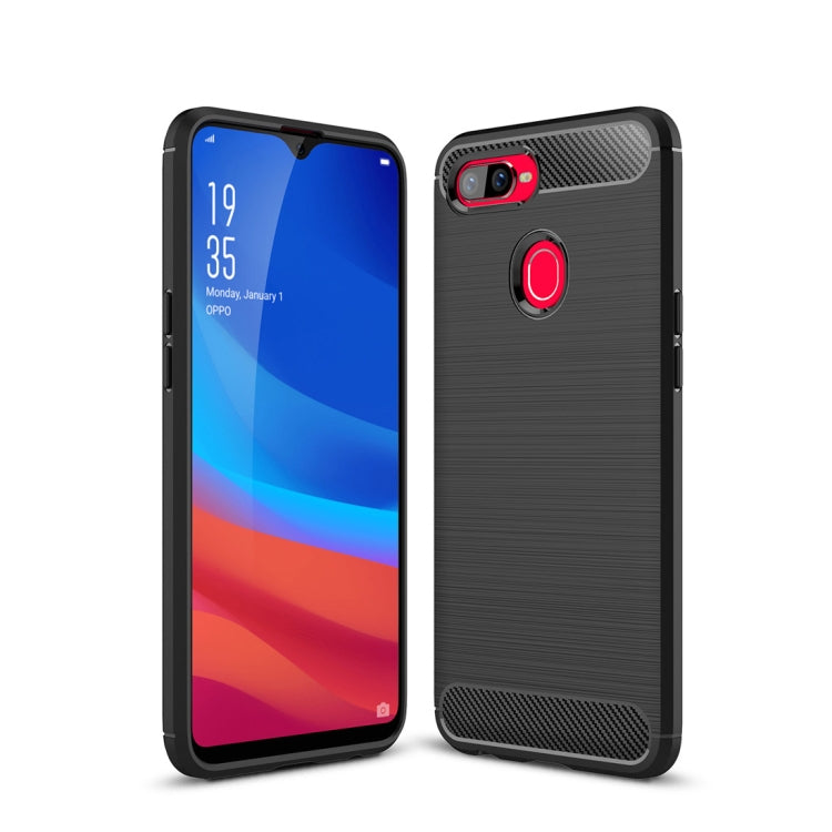 Brushed Texture Carbon Fiber Shockproof TPU Case for OPPO F9 (F9 Pro) & OPPO A7x