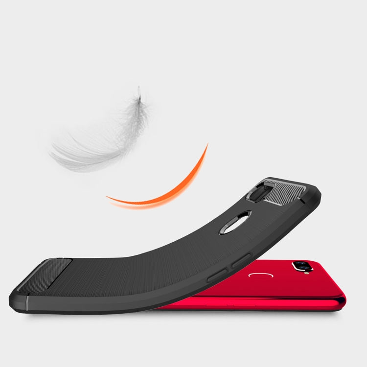 Brushed Texture Carbon Fiber Shockproof TPU Case for OPPO F9 (F9 Pro) & OPPO A7x