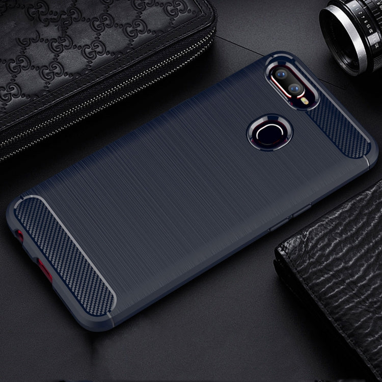 Brushed Texture Carbon Fiber Shockproof TPU Case for OPPO F9 (F9 Pro) & OPPO A7x