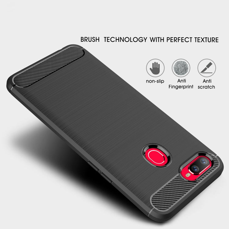 Brushed Texture Carbon Fiber Shockproof TPU Case for OPPO F9 (F9 Pro) & OPPO A7x