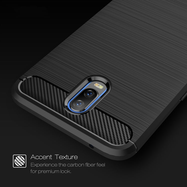 Brushed Texture Carbon Fiber Shockproof TPU Case for OPPO R17