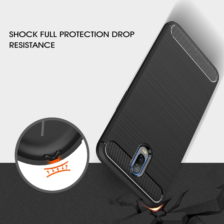 Brushed Texture Carbon Fiber Shockproof TPU Case for OPPO R17