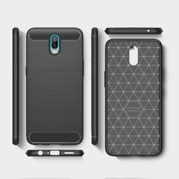 Brushed Texture Carbon Fiber Shockproof TPU Case for OPPO R17