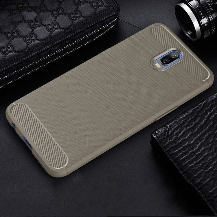 Brushed Texture Carbon Fiber Shockproof TPU Case for OPPO R17