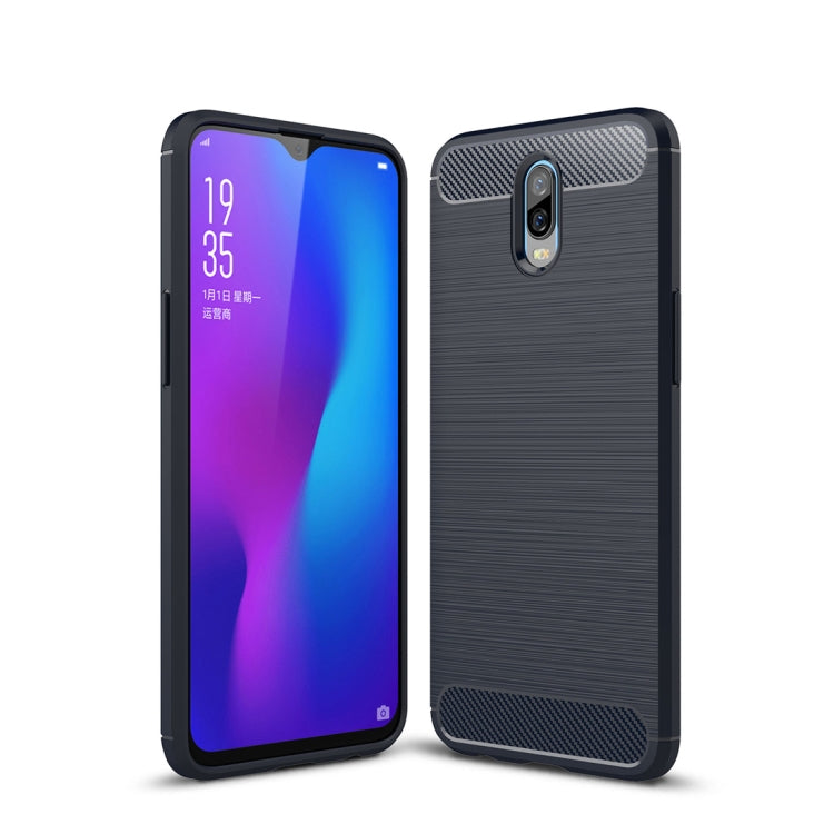 Brushed Texture Carbon Fiber Shockproof TPU Case for OPPO R17