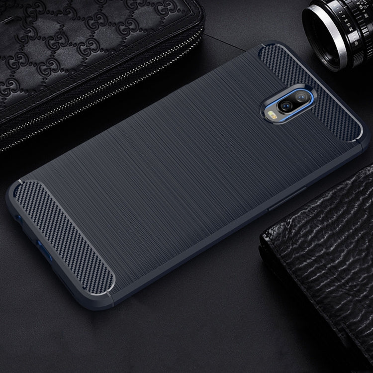 Brushed Texture Carbon Fiber Shockproof TPU Case for OPPO R17
