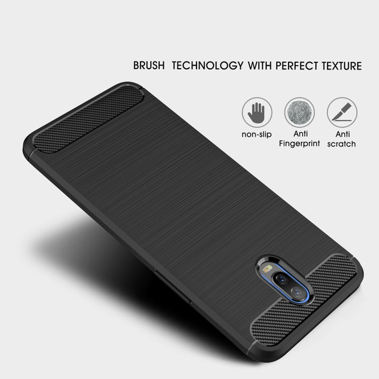 Brushed Texture Carbon Fiber Shockproof TPU Case for OPPO R17