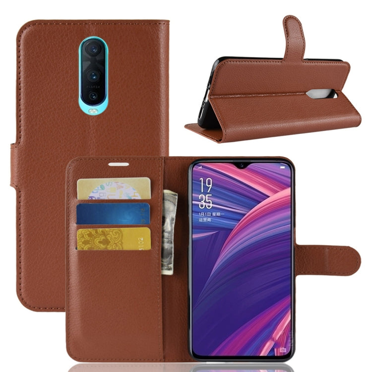 Litchi Texture Horizontal Flip Leather Case for OPPO R17 Pro, with Wallet & Holder & Card Slots