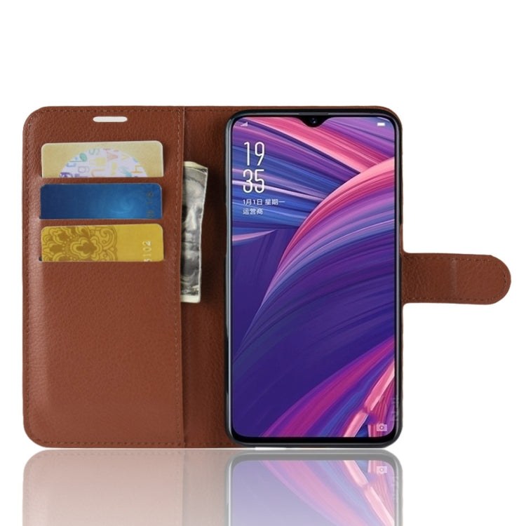 Litchi Texture Horizontal Flip Leather Case for OPPO R17 Pro, with Wallet & Holder & Card Slots