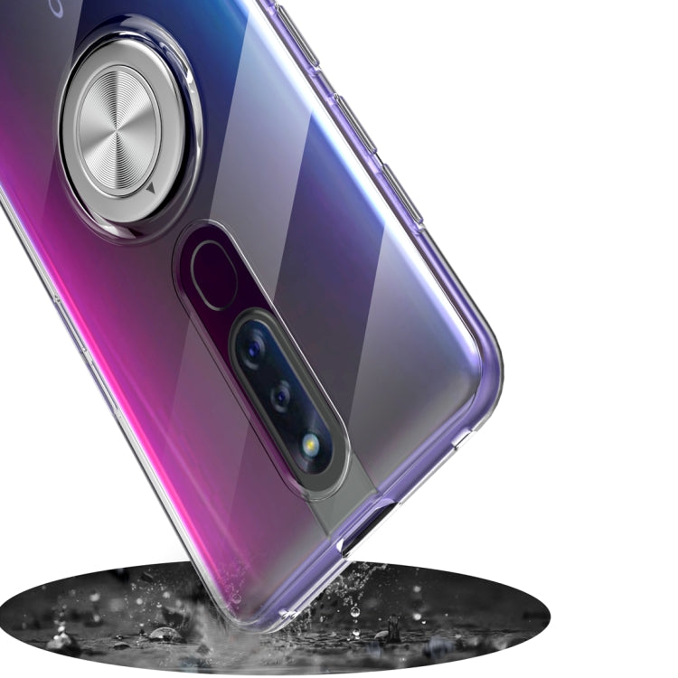 Ultra-thin TPU Protective Case for OPPO F11 Pro, with 360 Degree Rotation Holder (Red)