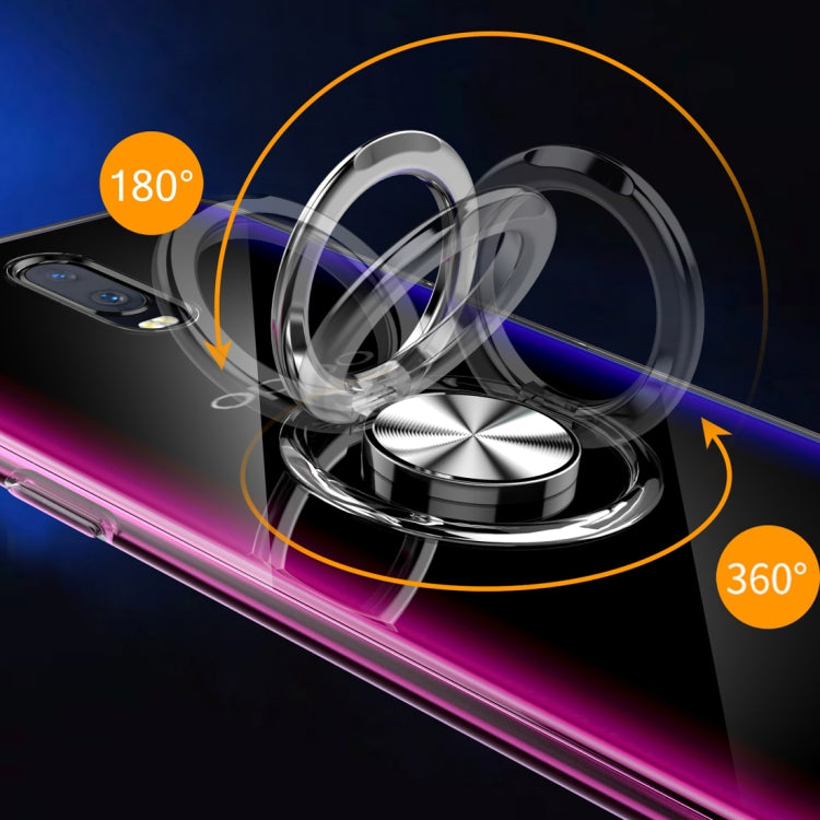 Ultra-thin TPU Protective Case for OPPO R17, with 360 Degree Rotation Holder (Transparent)