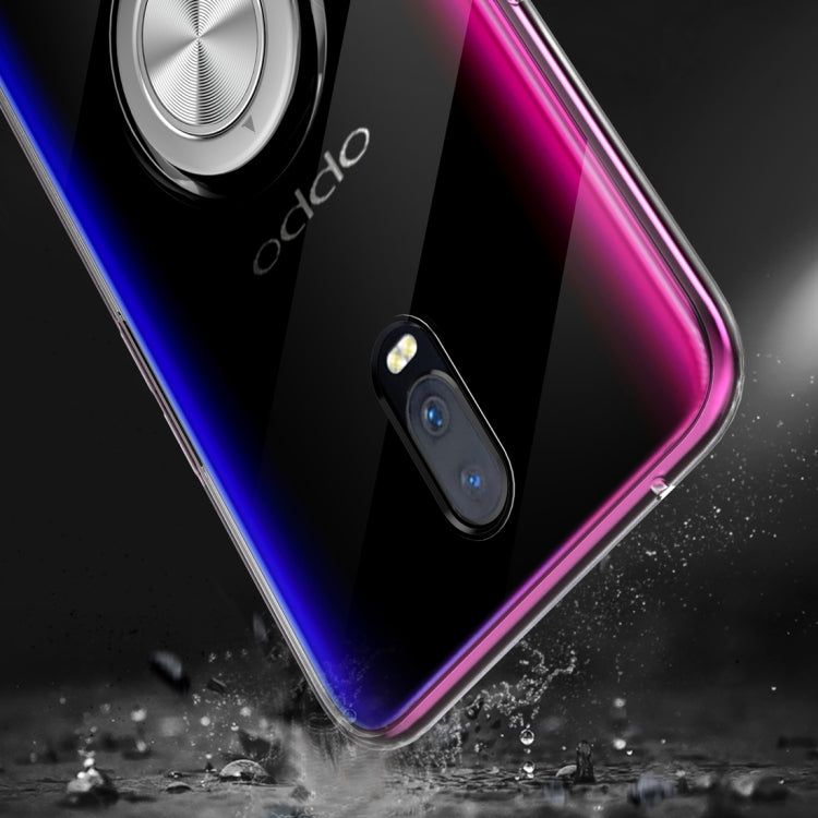 Ultra-thin TPU Protective Case for OPPO R17, with 360 Degree Rotation Holder (Transparent)