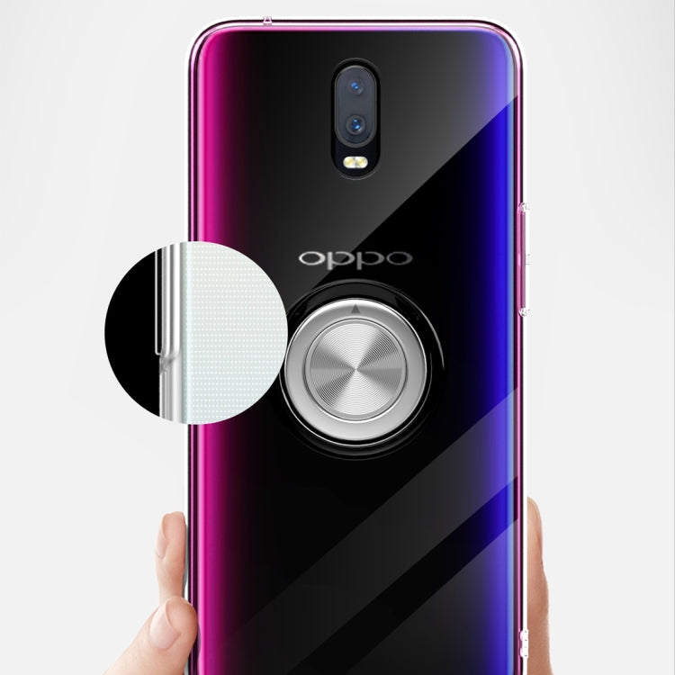 Ultra-thin TPU Protective Case for OPPO R17, with 360 Degree Rotation Holder (Transparent)