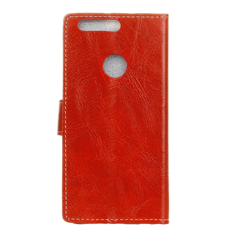 Retro Crazy Horse Texture Horizontal Flip Leather Case for OPPO Realme 2, with Holder & Card Slots & Photo Frame