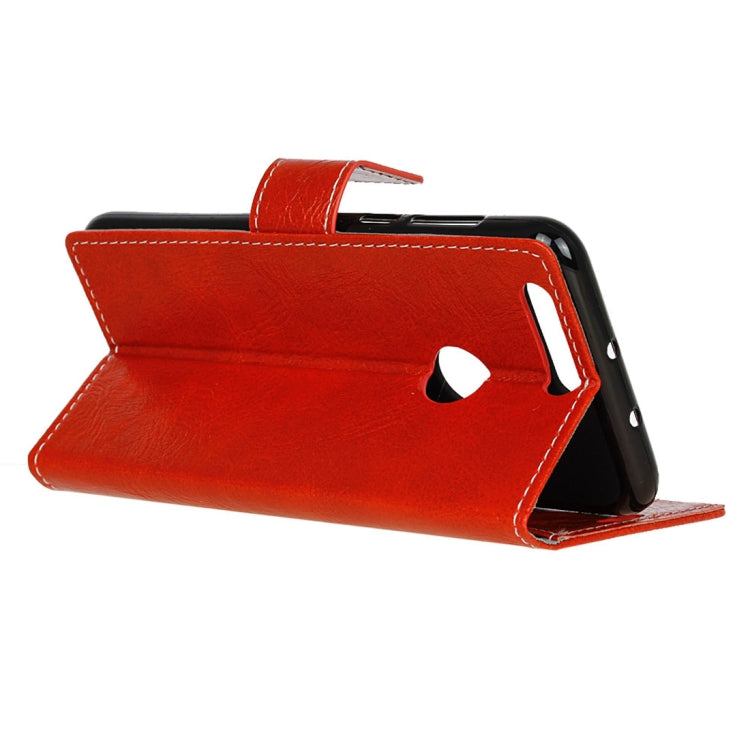 Retro Crazy Horse Texture Horizontal Flip Leather Case for OPPO Realme 2, with Holder & Card Slots & Photo Frame