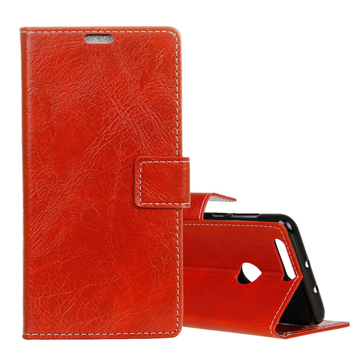 Retro Crazy Horse Texture Horizontal Flip Leather Case for OPPO Realme 2, with Holder & Card Slots & Photo Frame