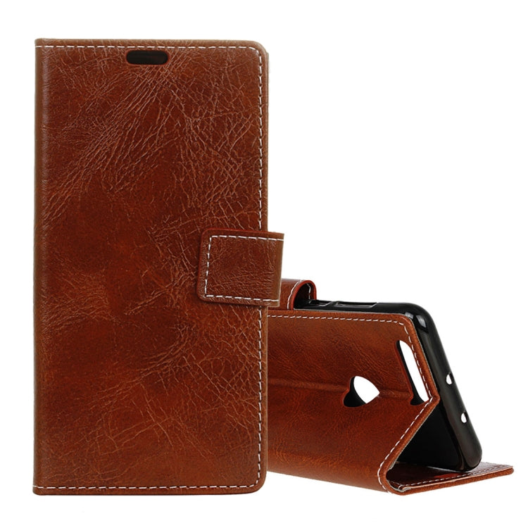 Retro Crazy Horse Texture Horizontal Flip Leather Case for OPPO Realme 2, with Holder & Card Slots & Photo Frame
