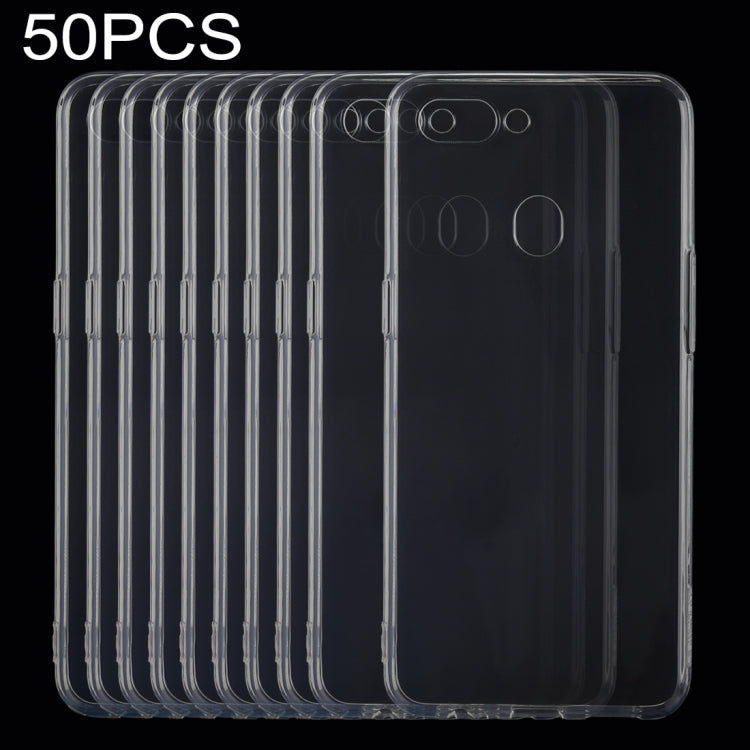 50 PCS 0.75mm Ultrathin Transparent TPU Soft Protective Case for OPPO Realme 2