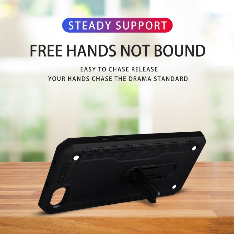 For OPPO A77 Shockproof PC + TPU Protective Case with 360 Degree Rotating Holder