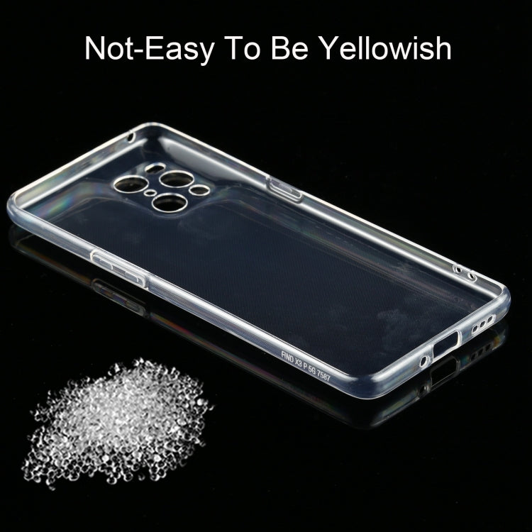 For OPPO Find X3 Pro 0.75mm Ultra-thin Transparent TPU Soft Protective Case(Transparent)