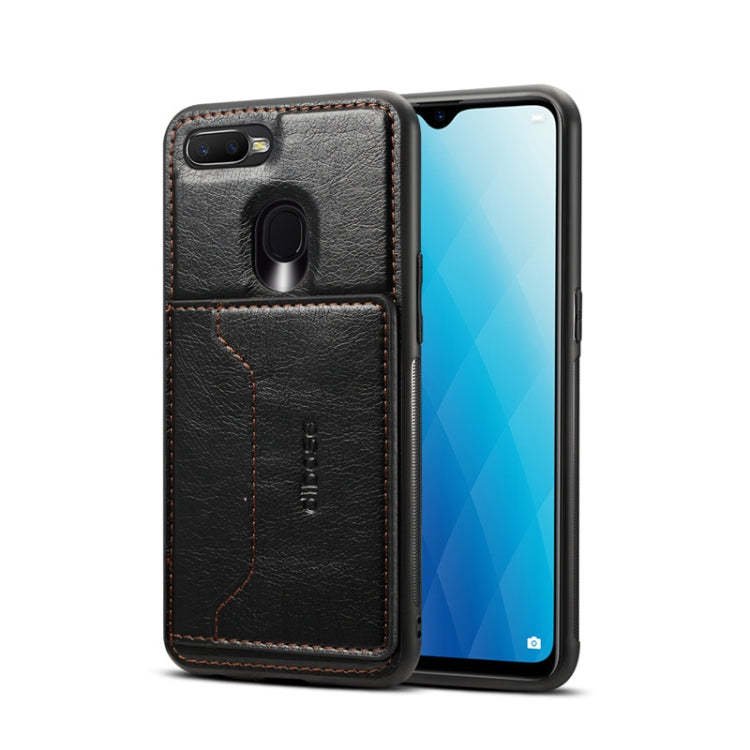 Crazy Horse Texture PU Leather Case for Oppo F9 & F9 Pro & A7X REALME 2 Pro, with Holder & Card Slots