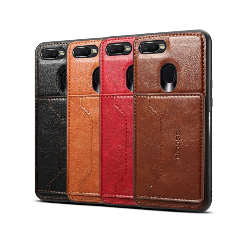 Crazy Horse Texture PU Leather Case for Oppo F9 & F9 Pro & A7X REALME 2 Pro, with Holder & Card Slots