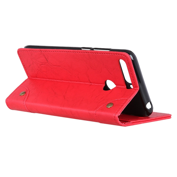 Copper Buckle Retro Crazy Horse Texture Horizontal Flip Leather Case for OPPO F9 (F9 Pro) / OPPO A7x, with Holder & Card Slots & Wallet