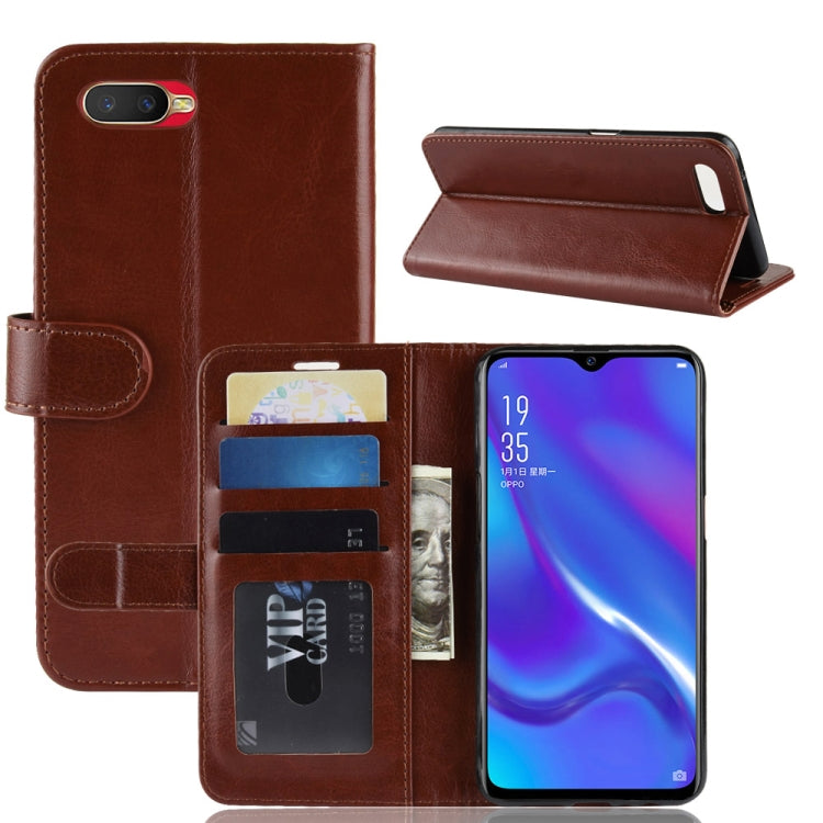 R64 Texture Single Fold Horizontal Flip Leather Case for OPPO K1, with Holder & Card Slots & Wallet