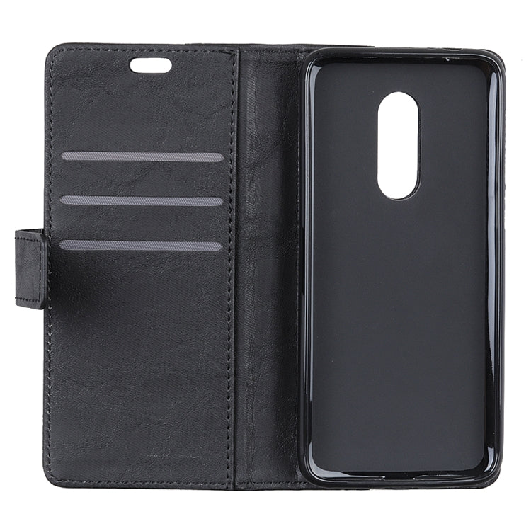 Copper Buckle Retro Crazy Horse Texture Horizontal Flip Leather Case for OPPO R17 Pro, with Holder & Card Slots & Wallet