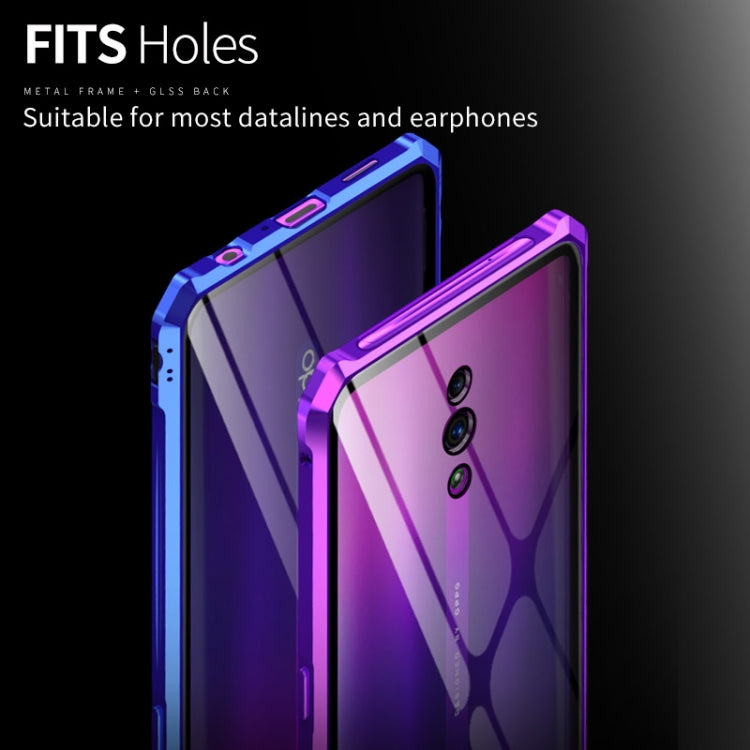 Buckle Series Metal Frame + Tempered Glass Protective Case for OPPO Reno