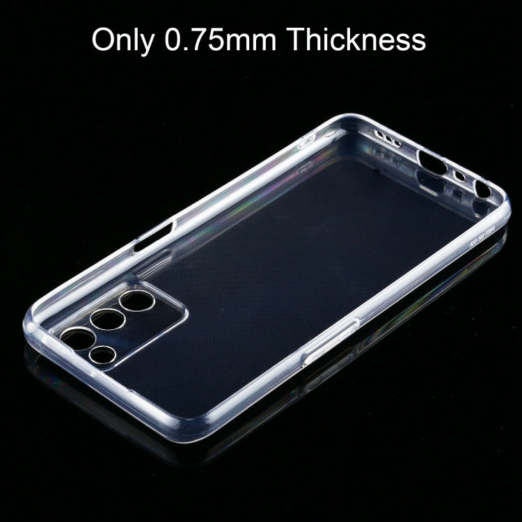 For OPPO A55 5G 0.75mm Ultra-thin Transparent TPU Soft Protective Case (Transparent)