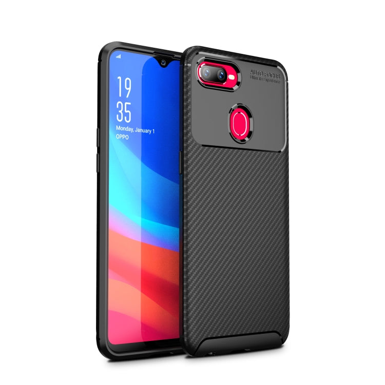 Carbon Fiber Texture Shockproof TPU Case for OPPO F9 / Realme U1