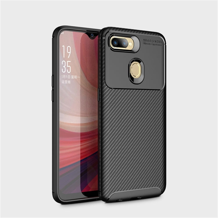 Carbon Fiber Texture Shockproof TPU Case for OPPO A7