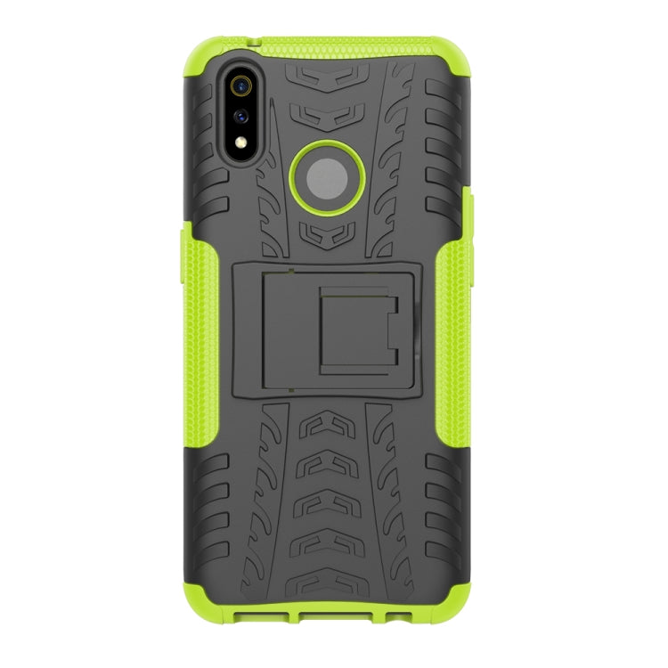 Shockproof  PC + TPU Tire Pattern Case for OPPO Realme 3 Pro, with Holder