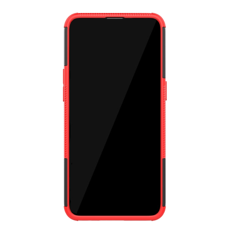 Shockproof  PC + TPU Tire Pattern Case for OPPO Realme 3 Pro, with Holder