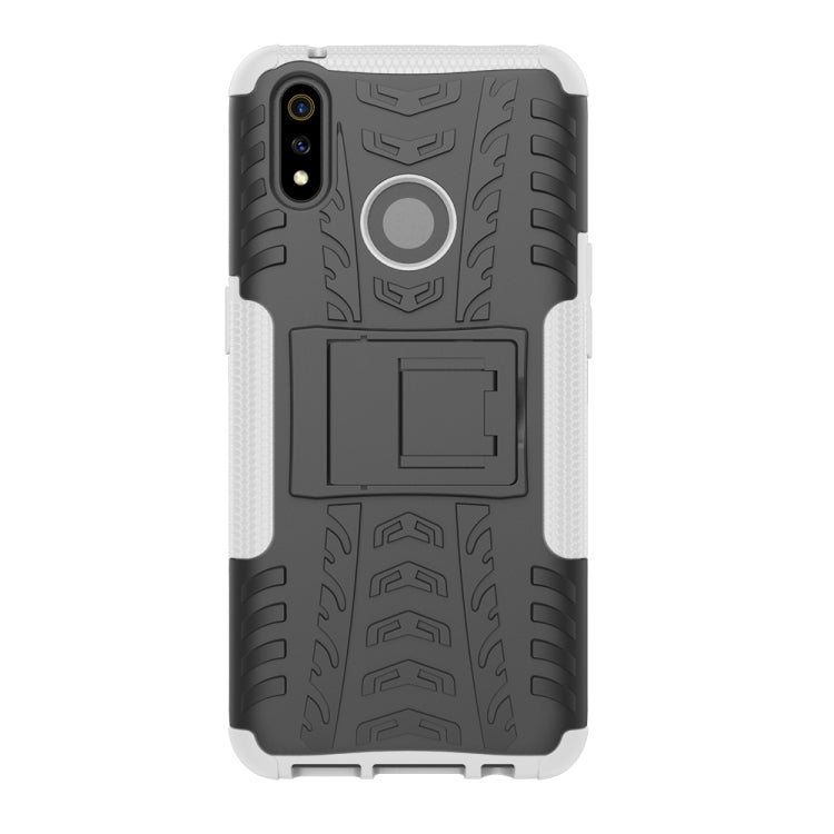 Shockproof  PC + TPU Tire Pattern Case for OPPO Realme 3 Pro, with Holder