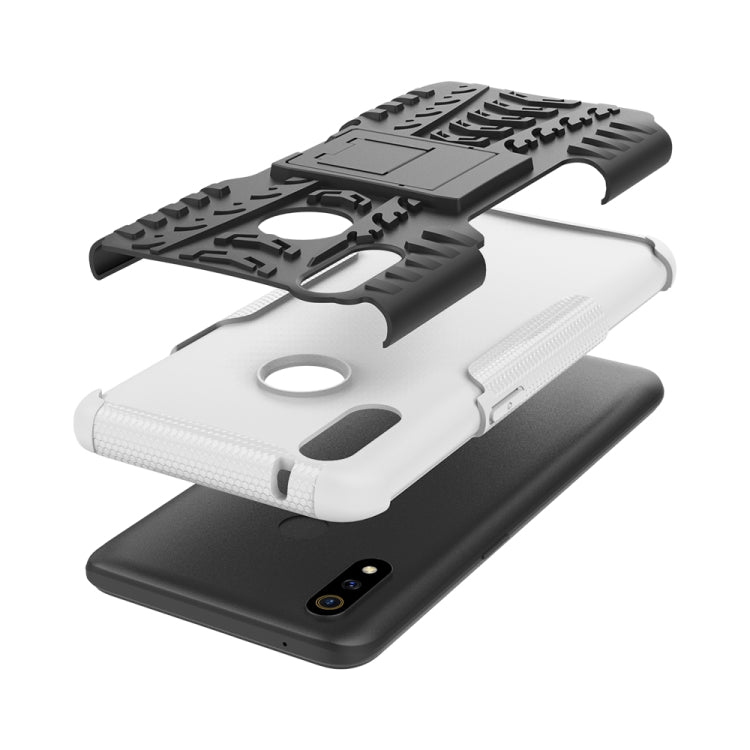 Shockproof  PC + TPU Tire Pattern Case for OPPO Realme 3 Pro, with Holder