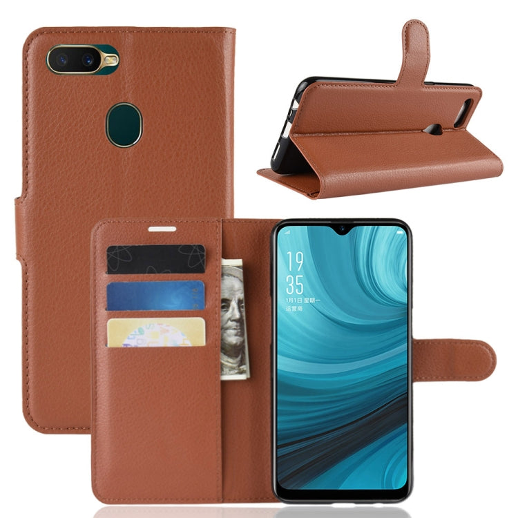 Litchi Texture Horizontal Flip Leather Case For OPPO A7 / A7X ,With Holder & Wallet & Card Slots
