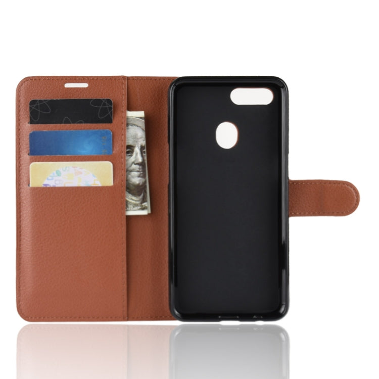 Litchi Texture Horizontal Flip Leather Case For OPPO A7 / A7X ,With Holder & Wallet & Card Slots